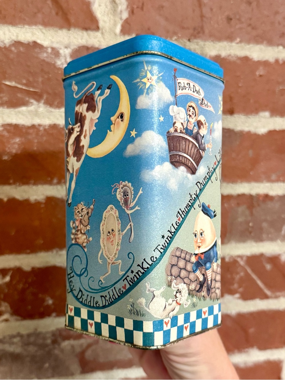 Nursery Rhyme Decorative Tin - Blue